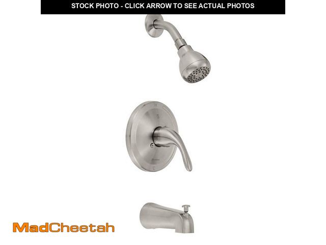 Lot 74-14596523 - Glacier Bay Builders Single Handle 1-Spray Tub and Shower Faucet 1.8 GPM in Brushed Nickel (Valve In...
