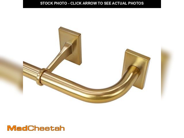 Lot 74-12682345 - Home Decorators Collection 72 in. - 144 in. Adjustable 1 in. Wraparound Single Curtain Rod Kit in Go...