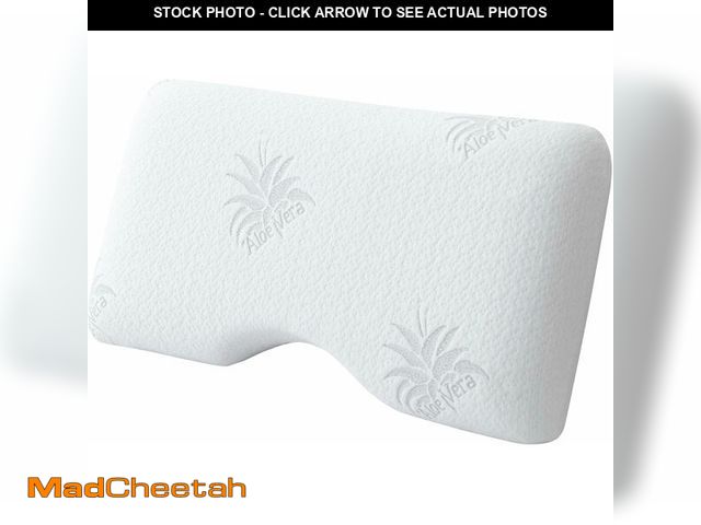 Lot 74-11988409 - EGOHOME Cervical Neck Pillow, Side Sleeper Pillow for Sleeping, Aloe Vera Infused Memory Foam Pillow...