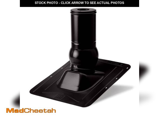 Lot 74-13771074 - Master Flow 3 in. 26-Gauge Pivot Pipe Boot Flashing Galvanized in Black - UNUSED