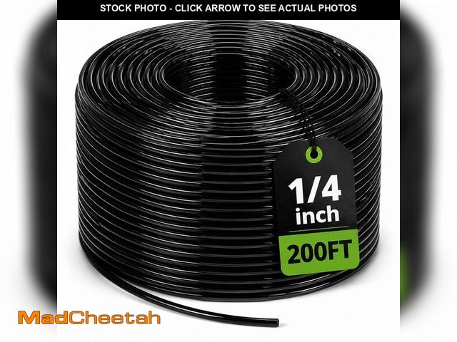 Lot 74-14206929 - Bonviee 200ft 1/4 inch Drip Irrigation Tubing Ã¢â¬â Flexible, Durable Garden Watering Hose, Compa...