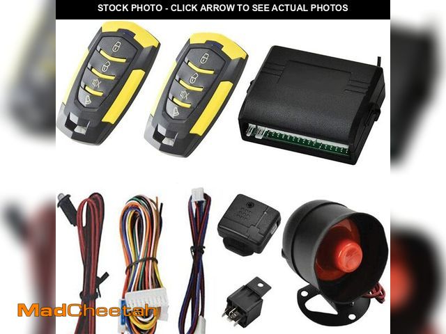 Lot 74-14064119 - Riloer Car Security Antitheft Alarm Keyless Entry System with Remote Control Siren Sensor, Universal...