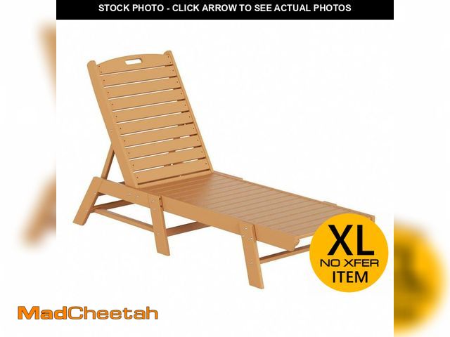 Lot 74-12594967 - WESTIN OUTDOOR Laguna Teak Fade Resistant HDPE All Weather Plastic Outdoor Patio Reclining Chaise Lo...