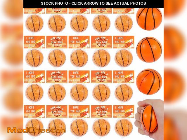 Lot 74-13545390 - LiYiQ 24Pcs 2.36 Inch Basketball Stress Balls Mini Foam Squeeze Balls for Basketball Party Favors Ba...