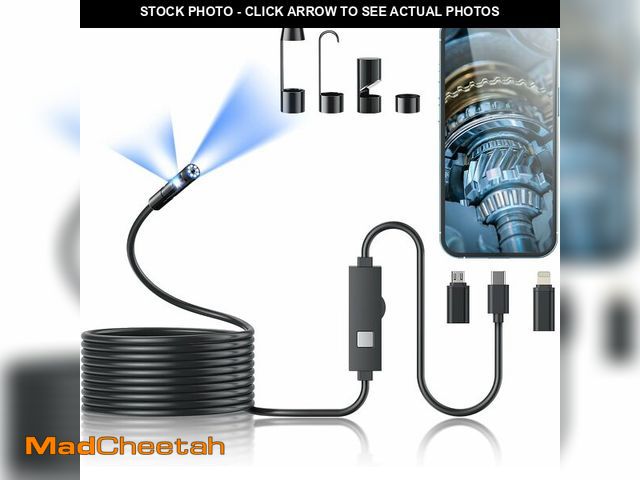 Lot 74-13714356 - Endoscope Camera with Light,1920P HD Borescope Tools with 8 Adjustable LED Lights, Endoscope with Se...