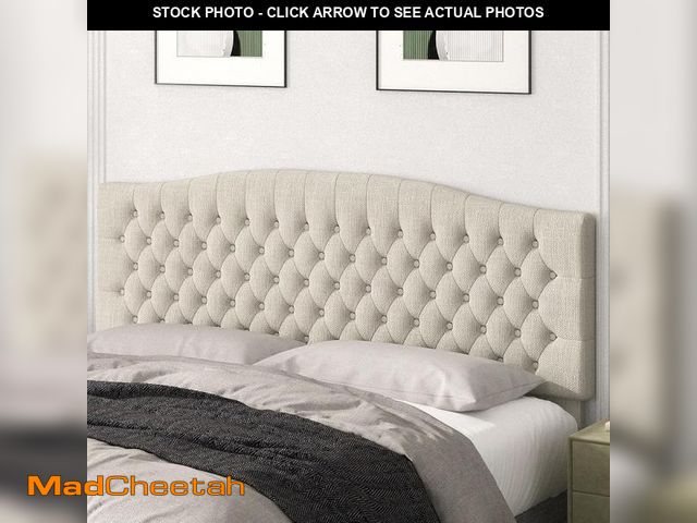 Lot 74-12261227 - Befurtori King Headboard Only, Upholstered Headboard King Size for Adjustable Bed Linen Tufted Wall ...