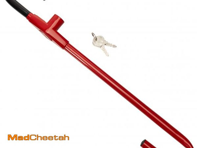 Lot 74-12154035 - Winner International The Club CL303 Pedal to Steering Wheel Lock, Red, 5.25 Inch - UNUSED