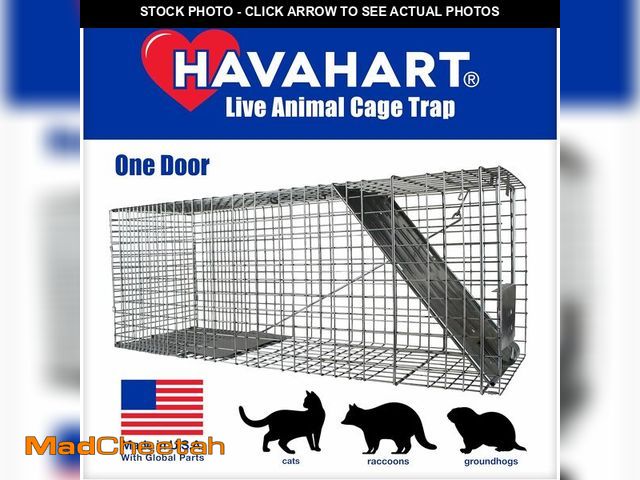 Lot 74-14581873 - Havahart Large 1-Door Live Animal Trap for Raccoons, Cats, Bobcats, Beavers - USED