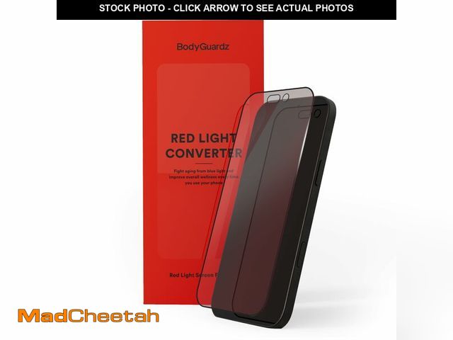 Lot 74-12698931 - BodyGuardz Red Light Converter Compatible with iPhone Screen Protector - Extreme Impact Protection W...