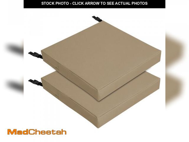 Lot 74-12386242 - Easy-Going 24x24x4 in 2 Pack Waterproof Outdoor Chair Cushion Non-Slip Patio Garden Couch Seat Cushi...