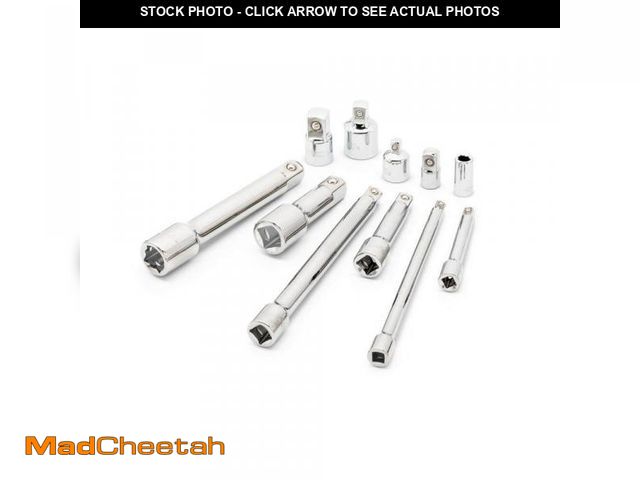 Lot 74-12401115 - Husky 1/4 in., 3/8 in. and 1/2 in. Drive SAE and MM Extension and Adapter Set (11-Piece) - UNUSED