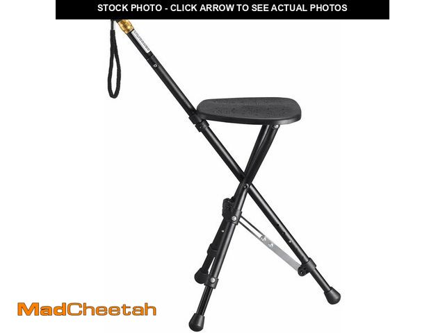 Lot 74-14601314 - Anti-Slip Walking Cane with Seat Folding Lightweight,Walking Stick Height Adjustment,Portable and St...