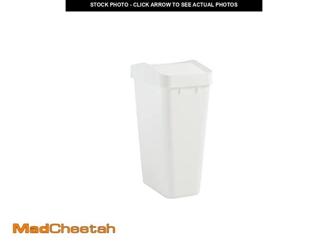 Lot 74-12137211 - Rubbermaid Swing Top Waste Container for Home and Kitchen, Easy Access Disposal and Slim Modern Tras...