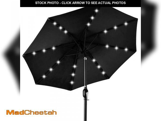 Lot 74-12146771 - Best Choice Products 10 ft. Market Solar LED Lighted Tilt Patio Umbrella with UV-Resistant Fabric in...