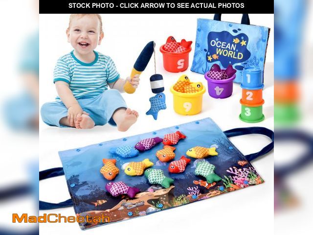 Lot 74-12439699 - Montessori Toys for 1 Year Old,20PCS Baby's Sensory Toy First Fishing Toy Set for 1-3 Boy Girl Birth...