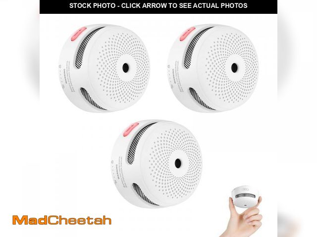 Lot 74-12126313 - X-Sense Mini Smoke Alarm, 10-Year Battery Fire Alarm Smoke Detector with LED Indicator &amp; Silence...