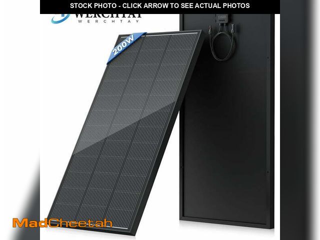 Lot 74-14087531 - 200 Watt Solar Panel 18BB, 25% High Efficiency, N-Type 12V 200W Solar Panel, Monocrystalline PV Modu...