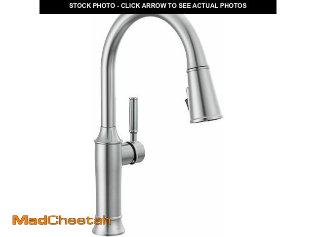 Lot 74-14067967 - Delta Renaldi Kitchen Faucet with Pull Down Sprayer, Brushed Nickel Kitchen Sink Faucet, Delta ProCl...