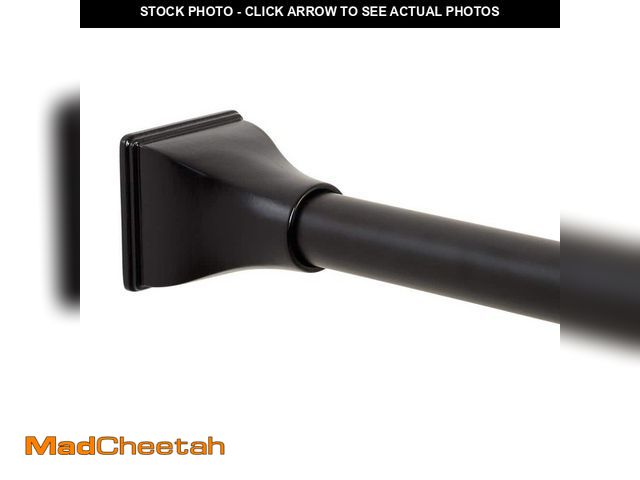 Lot 74-13668234 - Zenna Home NeverRust 72 in. Aluminum Adjustable Tension Decorative Shower Rod with Square Finials in...