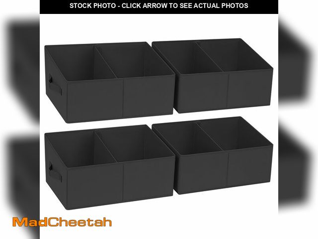 Lot 74-12971273 - DIMJ Trapezoid Storage Bins for clothes - 4 Packs Closet Organizers and Storage Baskets, Foldable Cl...