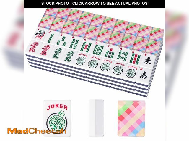 Lot 74-13625435 - GUSTARIA Set of American Mahjong Tiles, 166 Premium Acrylic Tiles with Colorful Prints(1.2Ã¢â¬Â,Ti...