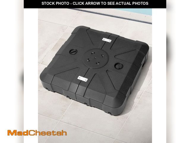 Lot 74-12746489 - Crestlive Products 260 lbs. HDPE Patio Umbrella Base with Wheels in Black - UNUSED