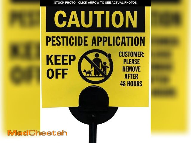 Lot 74-12331769 - *SEE DETAILS* SmartSign (20-Pack) Caution Pesticide Application Keep Off Yard Sign with Stake, 16 mi...