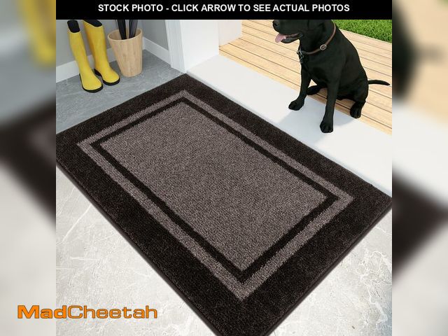 Lot 74-12705010 - PURRUGS Dirt Trapping Door Mat 24" x 36", Non-Slip/Skid Machine Washable Entryway Rug, Shoes Scraper...