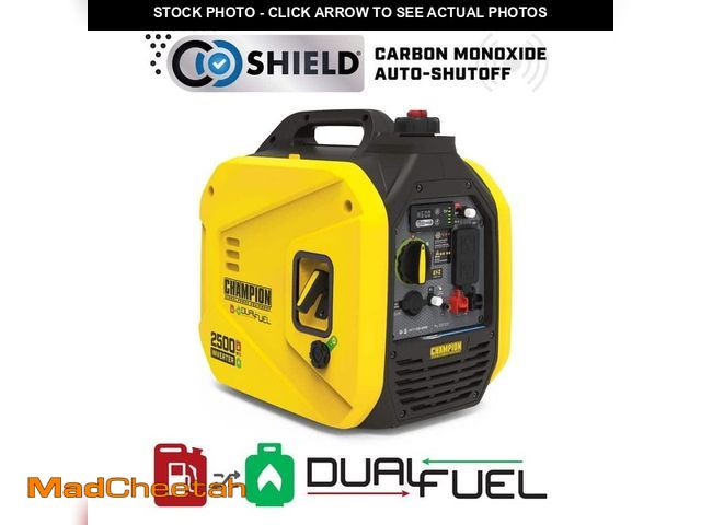 Lot 74-14449884 - Champion Power Equipment 2500/1850-Watt Recoil Start Dual Fuel Gasoline and Propane Inverter Generat...