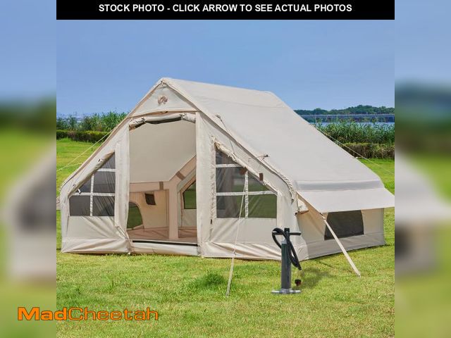 Lot 74-12242224 - Inflatable Tent with Pump, 4-6 Person Glamping Camping Tents House, Easy Setup Blow Up Family Tents ...