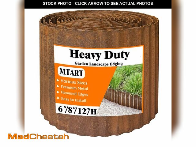 Lot 74-14211601 - MTART Metal Garden Edging for Landscaping, Sturdy Corrugated Edging Border for DIY Flower Bed, Lawn ...