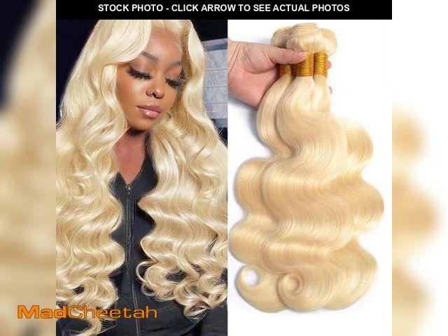 Lot 74-12110650 - 613 Bundles Human Hair 22" 24" 26" 300 12A Grade 613 Blonde Body Wave Human Hair 3 Bundles 100% Unpr...