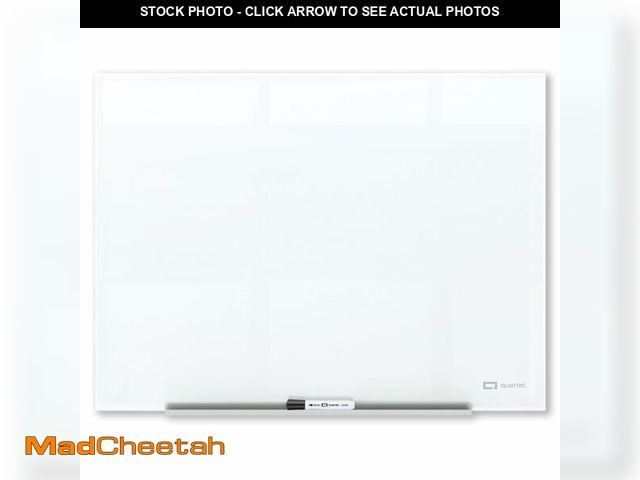 Lot 74-12571883 - Quartet Glass Whiteboard, Magnetic Dry Erase Board, Wall Mounted Whiteboard for Office, School and H...