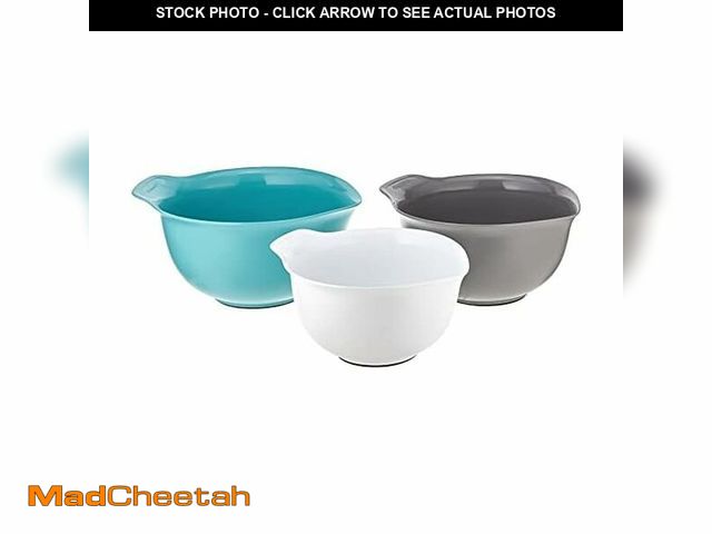 Lot 74-13716503 - KitchenAid Universal Nesting Plastic Mixing Bowls, Set Of 3, 2.5 quart, 3.5 quart, 4.5 quart, Non Sl...