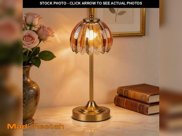 Lot 74-14477822 - LCZXUXU Rechargeable Cordless Table Lamp, 3 Color Temps &amp; Stepless Dimming - USED