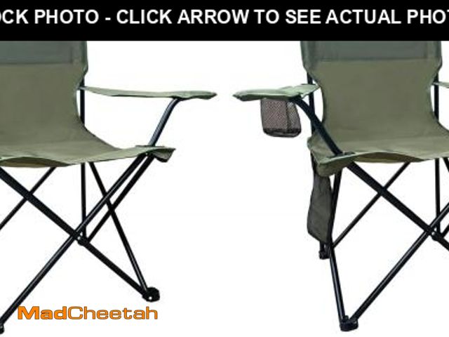Lot 74-12367901 - VOYSIGN Folding Camping Chair with Cup Holder &amp; Storage Bag, 225lbs Capacity, Large Anti-Sink Fe...