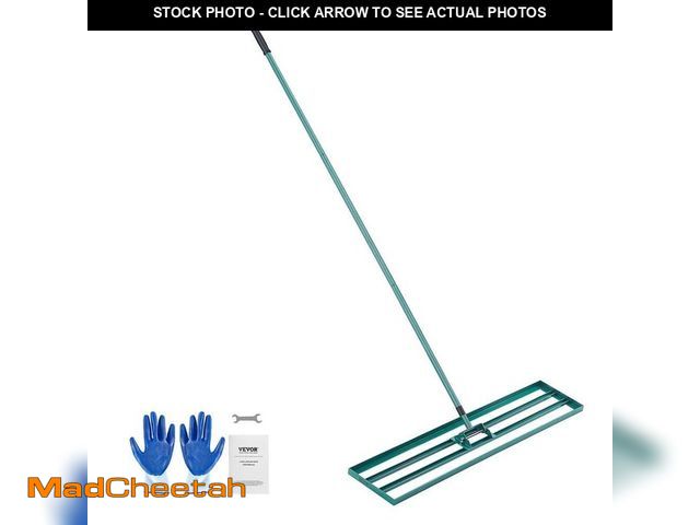 Lot 74-12558862 - VEVOR Lawn Leveling Rake 48 in. x 10 in. Level Lawn Tool Heavy-duty Lawn Leveler with 78 in. Steel E...