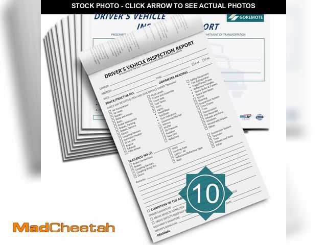Lot 74-14425324 - Detailed Driver's Vehicle Inspection Report, Pre Trip Inspection Book - UNUSED