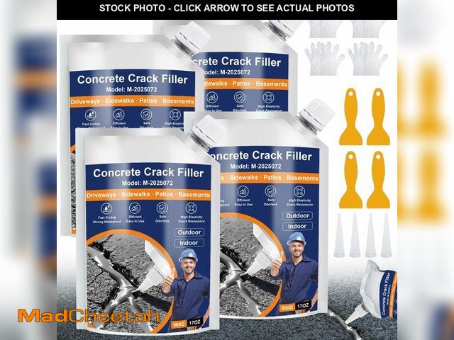 Lot 74-14265927 - Concrete Crack Filler, 4 PCS Self Leveling Cement Crack Sealant, Quick-Drying Sealing Adhesive Repai...