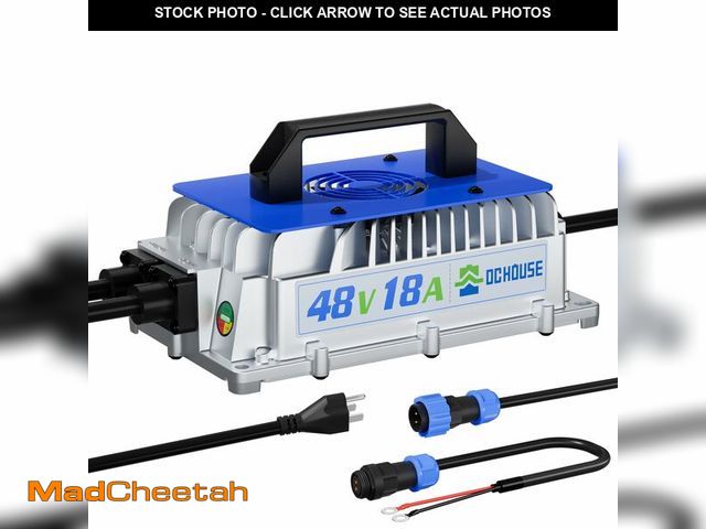 Lot 74-14296124 - DC HOUSE 48V 18A Lithium Battery Charger, 900W Fast Charger, Charging Efficiency Ã¢â°Â¥ 93%, IP65 W...