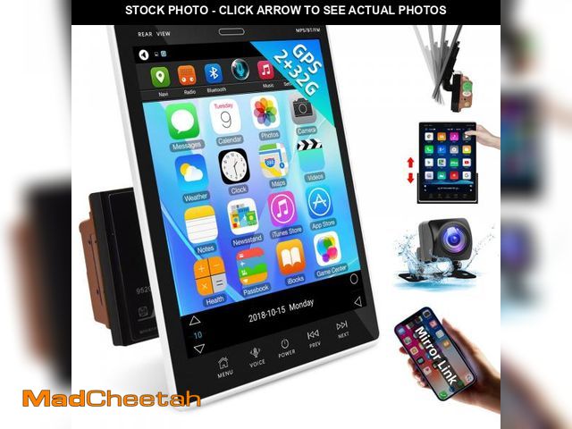 Lot 74-12113719 - Double Din Car Stereo Touch Screen with Bluetooth, Rimoody 9.5'' Car Radio with GPS Navigation WiFi ...