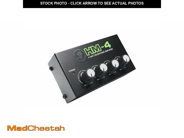 Lot 74-12703237 - Mackie HM Series, 4-Way Headphone Amplifier Mixer Accessory 1-ch x 4 headphones (HM-4), Black - USED