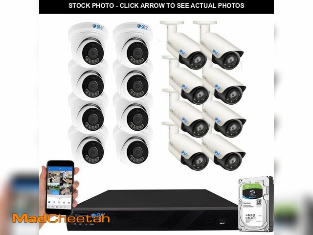 Lot 74-12570425 - GW Security UltraHD 12MP 6K 30FPS Real-Time Full Time Color Night Vision 32 Channel Security Camera ...