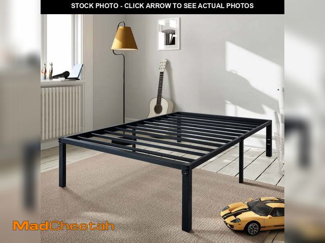 Lot 74-12767973 - Amolife Heavy Duty Twin Size Metal Platform Bed Frame with 16.5'' Large Under Bed Storage Space - UN...
