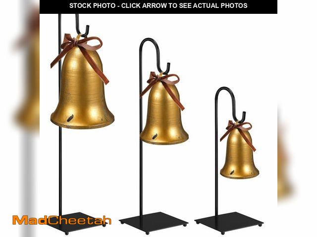 Lot 74-12709127 - Amyhill 3 Pcs Christmas Decorative Bells Stands Table Decor Metal Vintage Inspired Bells Stands with...