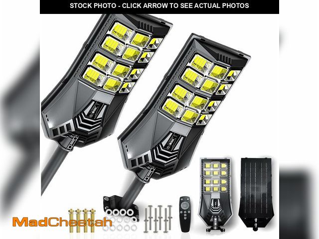 Lot 74-14366424 - 3 CCT in One Solar Street Light, 240000 LM LED, Radar/Motion Sensor, Waterproof - for Driveway, Gard...
