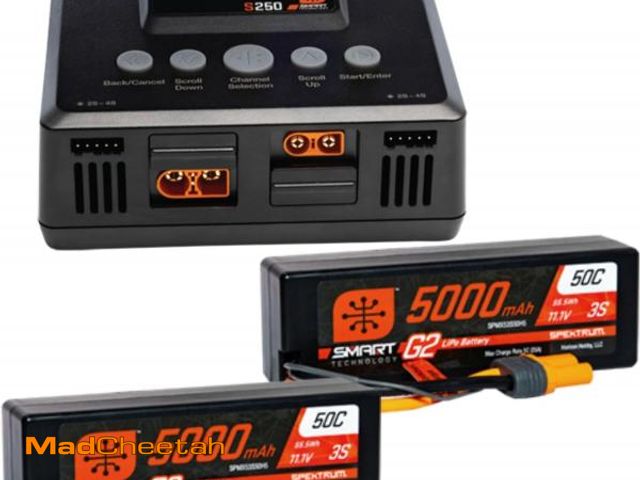 Lot 74-11556919 - Spektrum SMART Smart Powerstage 6S Surface Bundle: (2) G2 5000mAh 3S LiPo IC5 &amp; S250 Charger, SP...