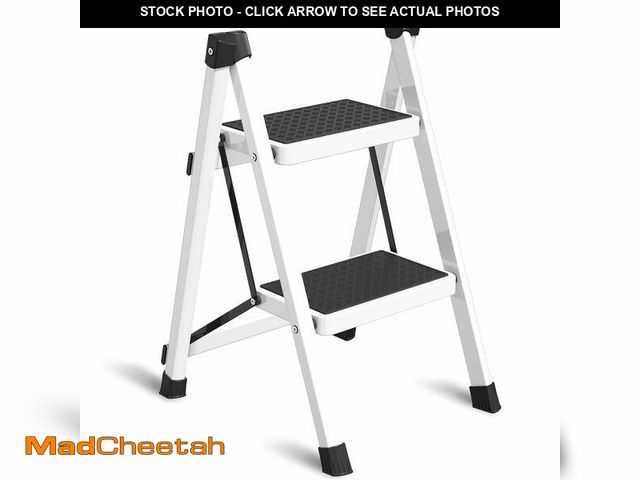 Lot 74-12549193 - Cshidworld 2 Step Ladder, Folding Step Stool for Adults, Wider Upgraded Non-Slip Treads, Portable Li...