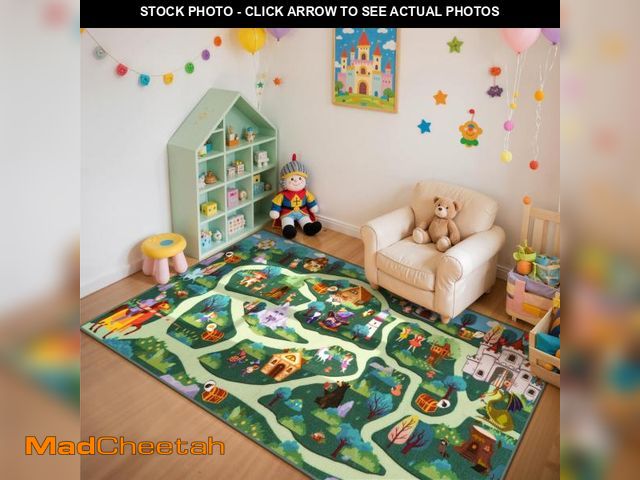 Lot 74-12117497 - LIVEBOX Whimsical Washable Kids Carpet Playmat Rug for Boys Play Room, Baby Fun Learning Road Rug fo...