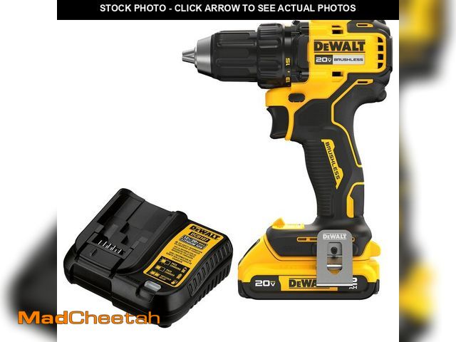 Lot 74-13867421 - DEWALT 20-volt Max 1/2-in Keyless Brushless Cordless Drill ( 1 -Batteries Included, and Charger Incl...